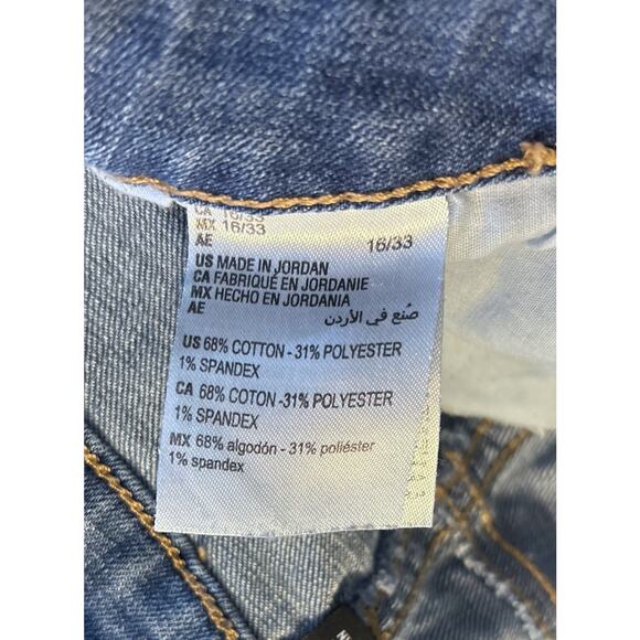 INC Womens Size 16 Ripped Destroyed Boyfriend Blue Jeans 29.5" Inseam - Picture 5 of 6